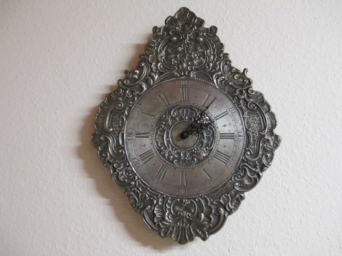 Zint zinn wanduhr - zint, barock-stil