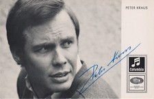 PETER KRAUS Original Autogramm signierte Postkarte 60er Jahre
