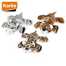 Karlie Plüsch-Hundespielzeug Leopard/Tiger/Zebra Spielzeug Kuscheltier Quitschie