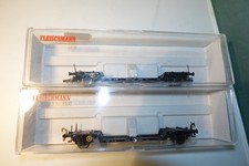 Fleischmann H0 5218 - 2x x Tiefladewagen Uis 632, der DB / in OVP