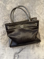 Echtledertasche Shopper In Braun Damen Mittelgroß mit Fell Made In Italy Top