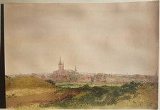 Kleine Stadt, Aquarell, 1906