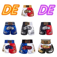 DE Kinder Boxerhose Gemusterte Muay Thai Kurze Hose Kinder Sport Kickboxing Pant