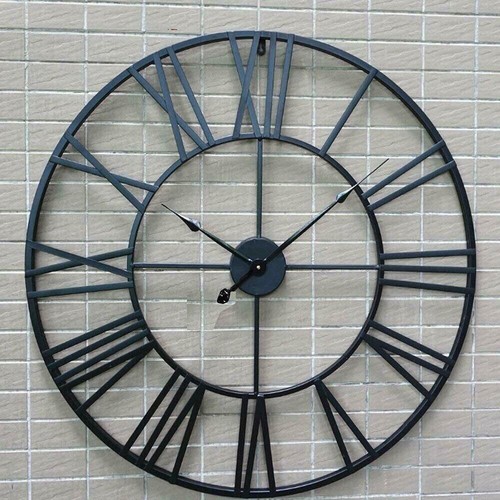 Open face runde wanduhr - open,