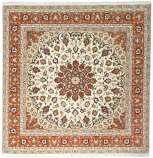 Original Perserteppich Tabriz 50Raj mit Seidenanteil 203 cm x 200 cm Top Zustand