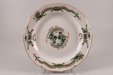 Meissen Teller Drache reich grün rot gold 1.Wahl Ø22cm Dekor 321310 Speiseteller