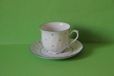 Seltmann Weiden Regina Mücke Blau blauer Rand 26838 Kaffeetasse mit Untertasse