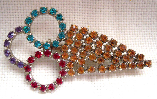 Strass brosche eistüte - strass,
