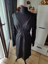 Monsoon Seiden Kleid Schwarz