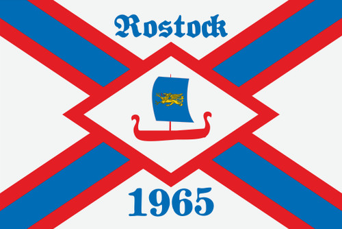 Aufkleber rostock 1965 fahne - rostock,