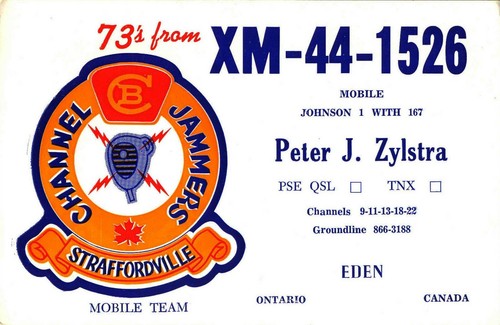 Vintage radio qsl postcard - cb,