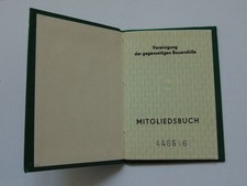 DDR Mitgliedsbuch der