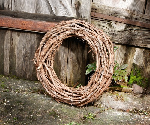 Rattan kranz natur rustikal - kranz,