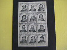 Stich 12 Köpfe / Persönlichkeiten Matthäus Merian aus Sammlung