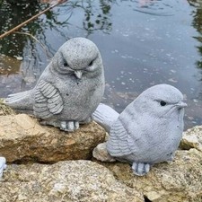 Steinfigur 2-er Set Vogel