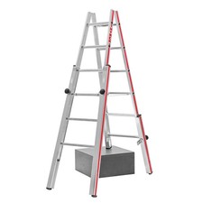 Hymer 4123 Treppenstehleiter Treppenleiter Teleskopleiter Leiter 2x6 Sprossen