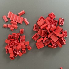 LEGO 82 Stk. Dachsteine 33° rot sortiert 4er, 2er, First