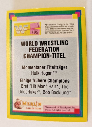 Wwf wrestling sammelkarte - wwf,