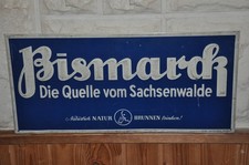 Altes Blechschild 50er Jahre,Bismarck Die Quelle Vom Sachsenwalde,Reklameschild