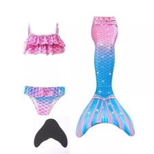Neu Flosse Meerjungfrauen Kind Bikini Mermaid Meerjungfrau Monoflosse Kinder