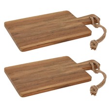 2x Teakholz Schneidebrett