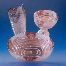 Glasschalen-Set mit Vase und