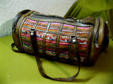 Tolle Vintage Reisetasche Kelim ? Leder mit Schloss und Schlüssel Marokkanisch ?