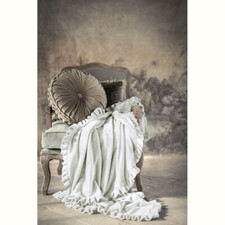 Wohndecke Kuscheldecke Plaid 140 x 170 cm offwhite Landhaus Vintage Shabby