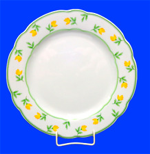 Speiseteller TCM gelb grünes Blumenmotiv