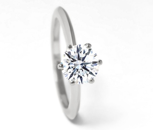 Diamant solitär ring 07ct - diamant,