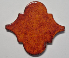 Florentiner Fliese Retro 70/80 ca 10x11 Mosaik rot orange dunkel F168