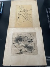 Zeichnung u Radierung Signiert