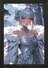 Anime Schneekönigin gerahmtes