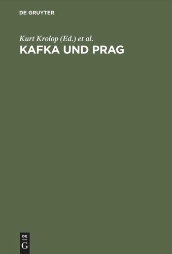 Kafka und prag buch - kafka,