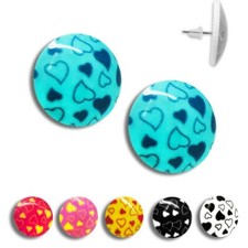 1 Paar Ohrstecker mit Herz