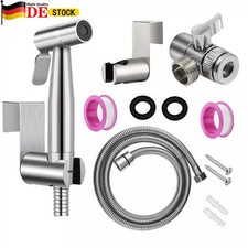 Bidet Brause mit Halter Edelstahl WC Hand Duschkopf Intim Hygiene Dusche Bad Set
