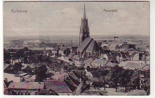36186 rathenow panorama - ak,