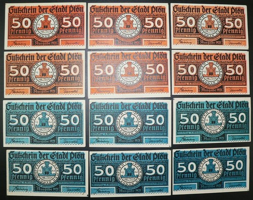 12x plön 50 - 6x, pfennig