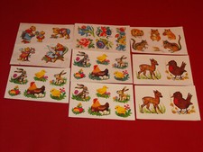 DDR Abziehbild Schiebebild Abziehbilder Schiebebilder Ostern Blumen Tiere Bären