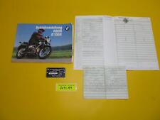 BMW R80R Fahrzeugbrief Dokumente mit Typenschild 1993 motorcycle document