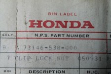 NOS Honda Clip Lock Nut
