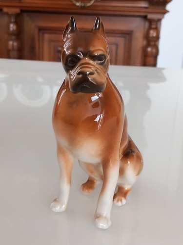 Porzellanfigur boxer hund - boxer,