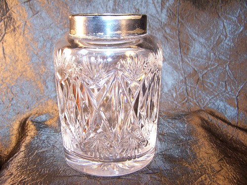 Alte kristallglas vase - kristallglas-vase, m