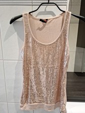Pailetten Damen Glitzer Top In