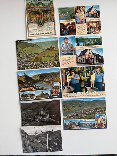 Neun alte postkarten - neun,