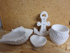 4 Teiliges Deko Paket aus Gips