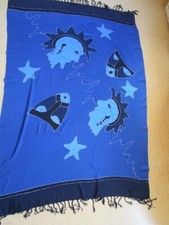 Hüfttuch Pareo-Tuch, wunderschönes Blau Größe: 160 x 115 cm zuzüglich Fransen