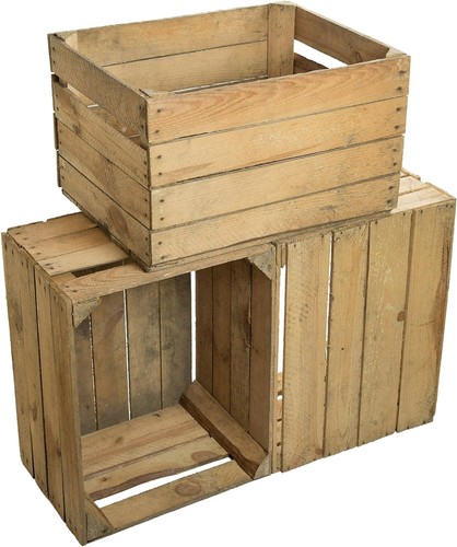 Vintage holz apfelkiste - holz, 4
