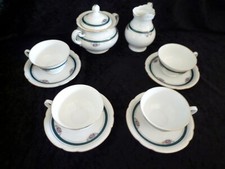 Hutschenreuther Selb Tee-/Kaffeeservice Blumen Muster & Goldrand 30-er Ja.