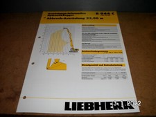 LIEBHERR R 944C ABBRUCH-BAGGER AUSRÜSTUNGS-INFORMATION BROSCHÜRE 8 SEITEN 2006